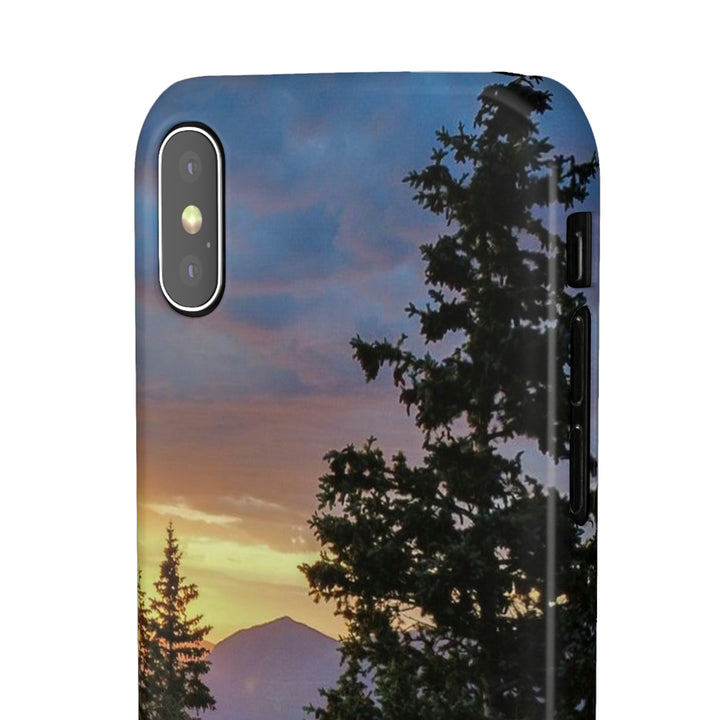 Rainy Sunset Through the Trees - Phone Case