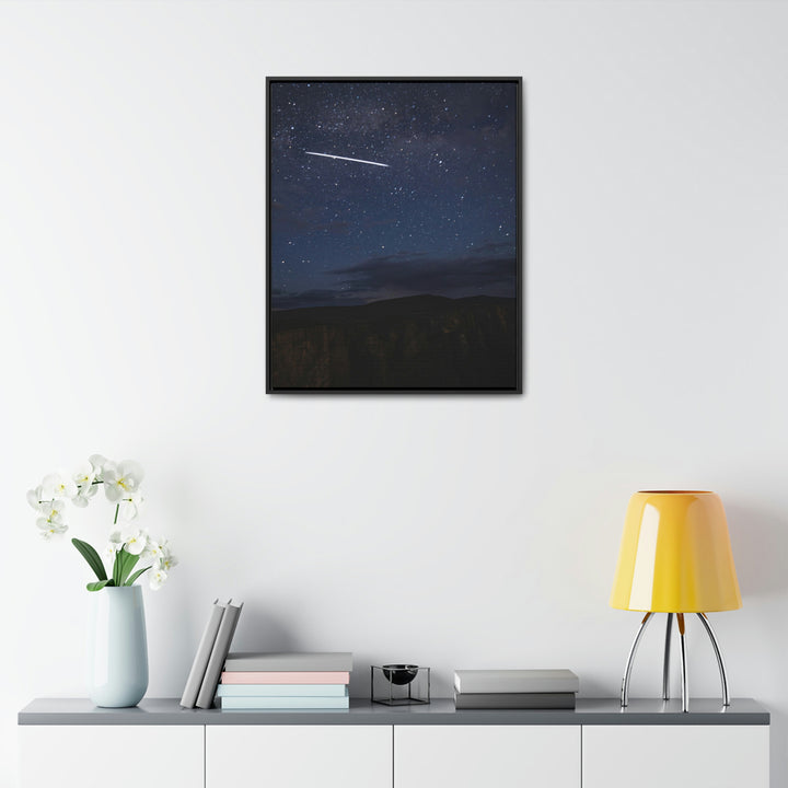 Starlink Above the Canyon - Canvas with Frame