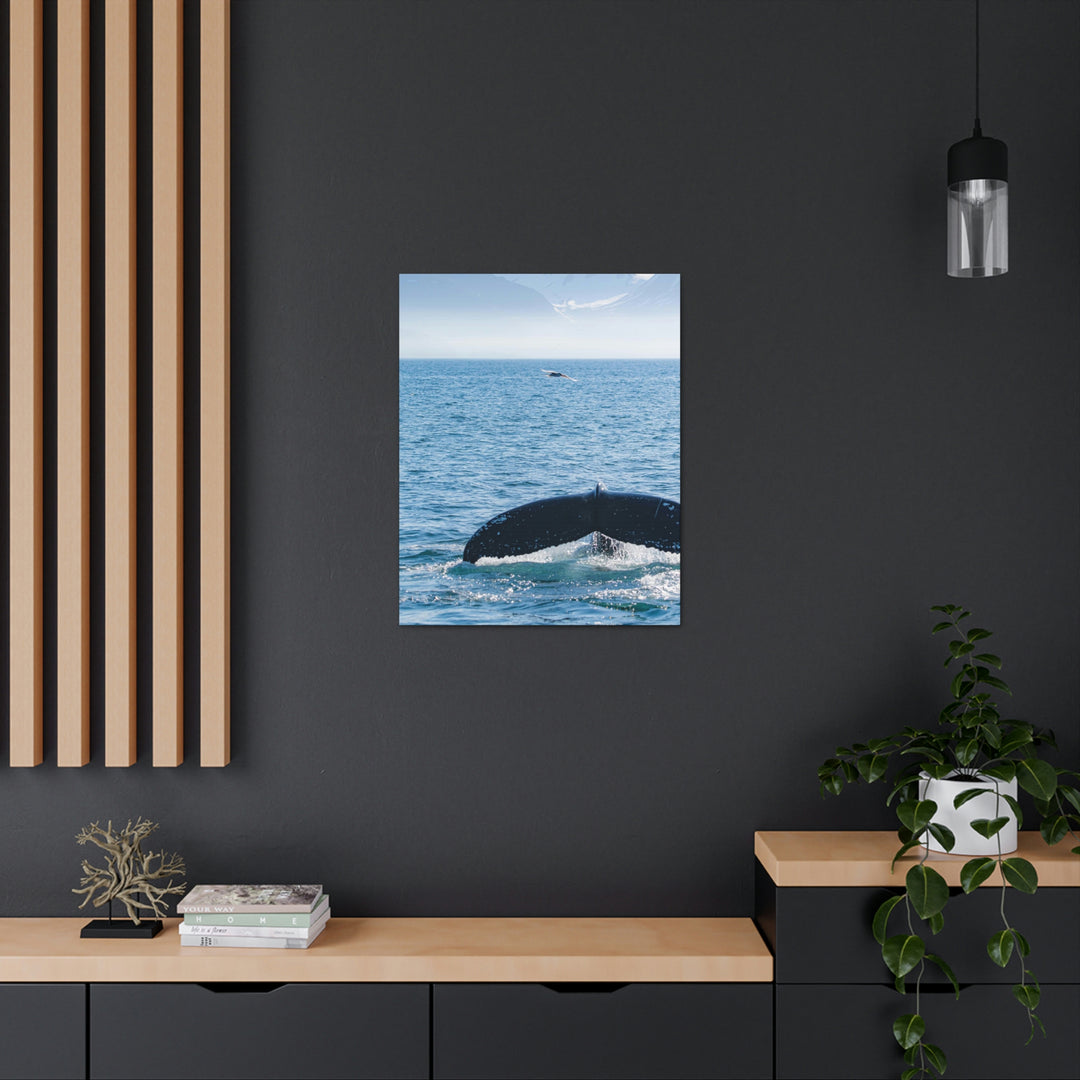 A Whale and A Mountain - Canvas