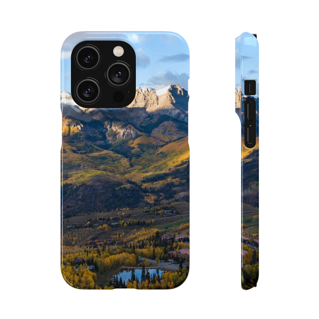 Glowing Mountainside - Phone Case