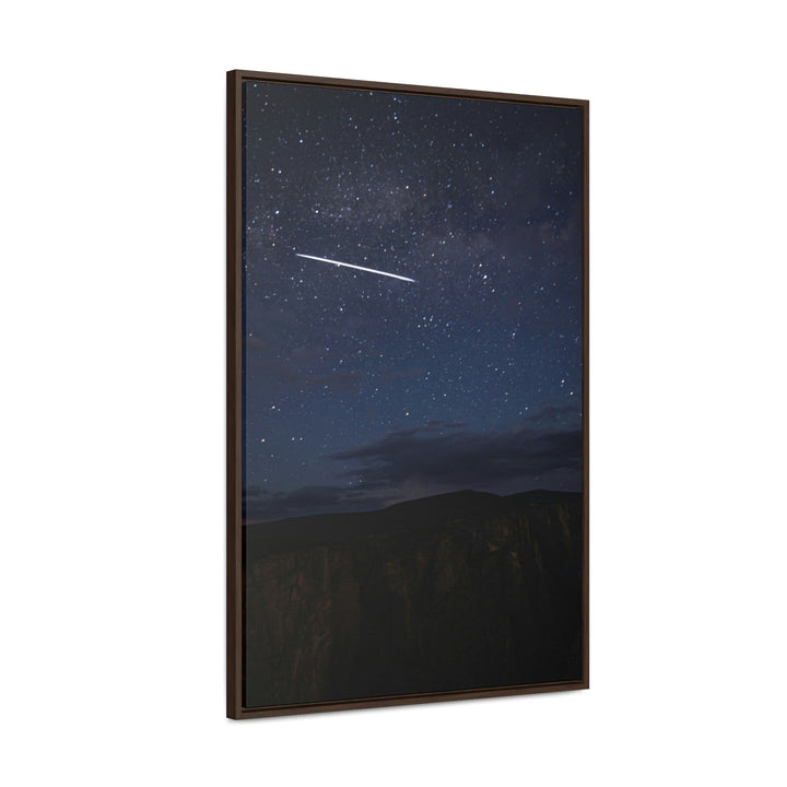 Starlink Above the Canyon - Canvas with Frame