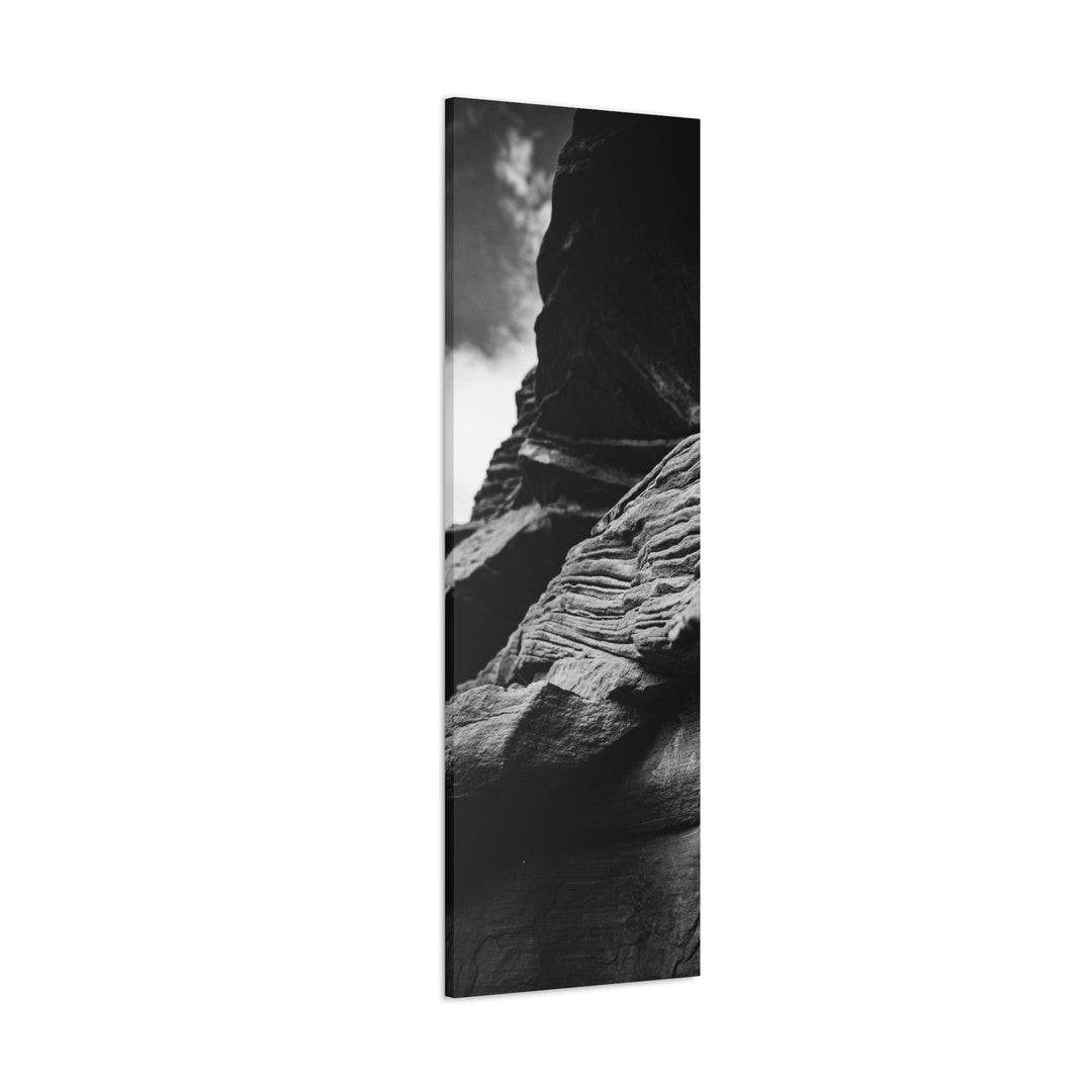 Layers of Rock in Black and White - Canvas