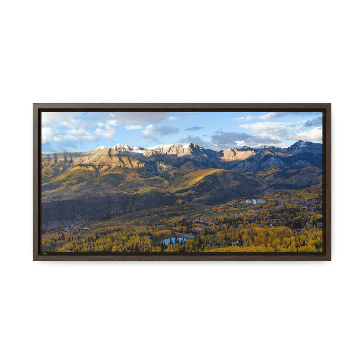 Glowing Mountainside - Canvas with Frame