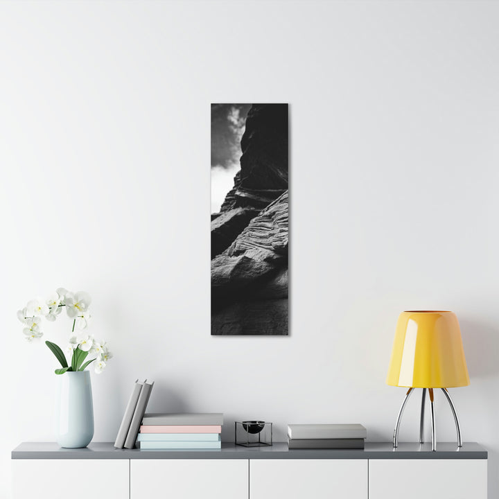 Layers of Rock in Black and White - Canvas