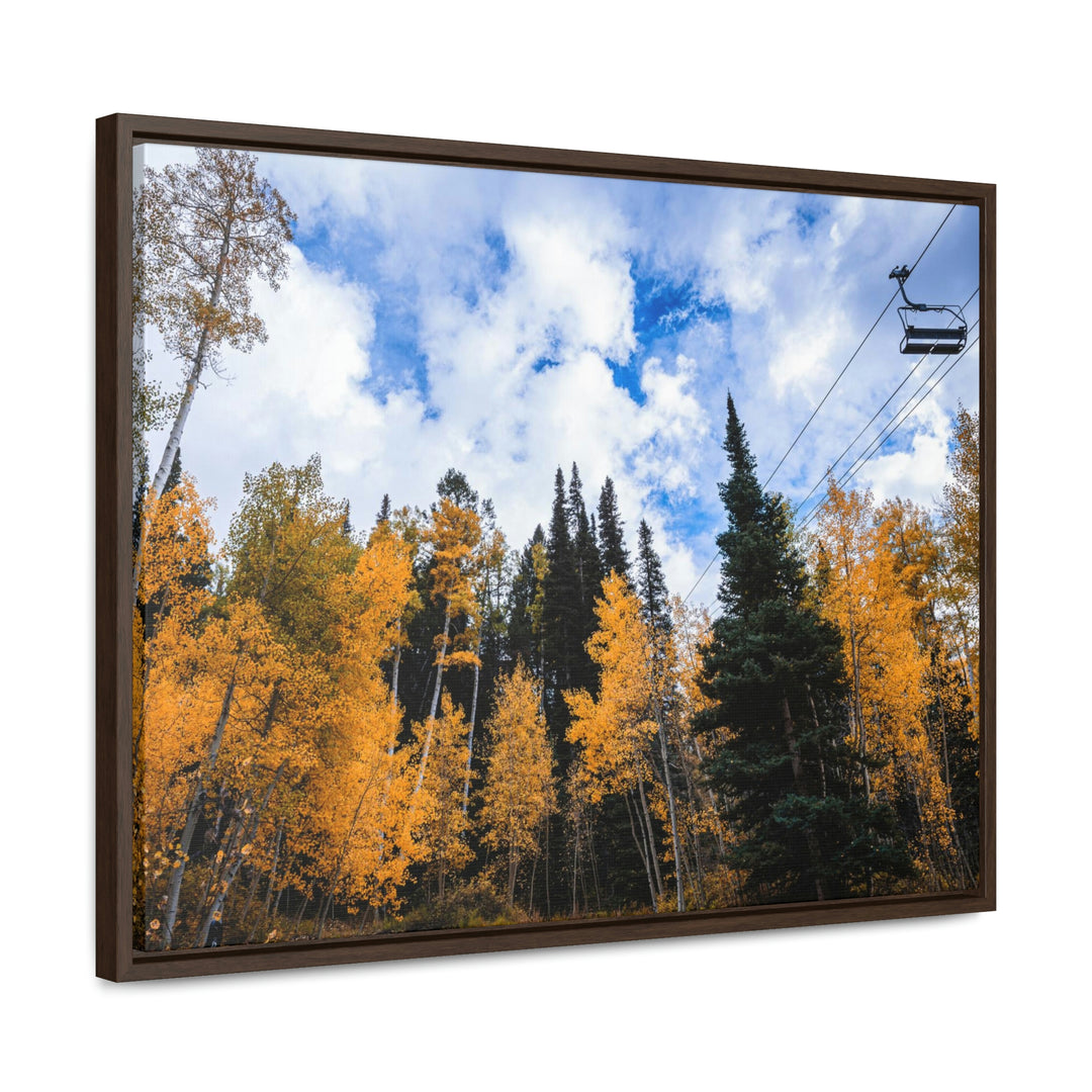 Chairlift in Suspension - Canvas with Frame