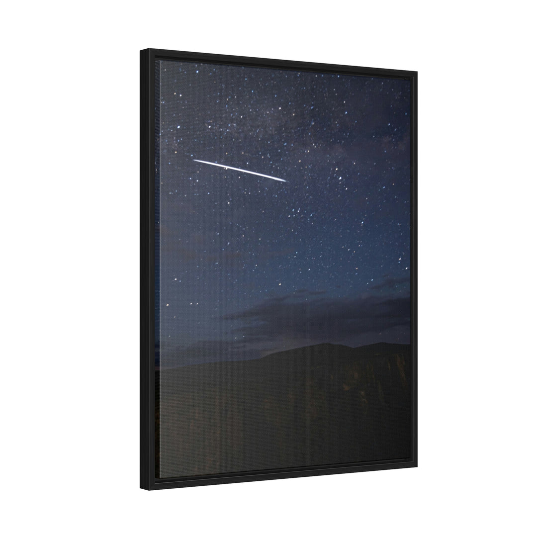 Starlink Above the Canyon - Canvas with Frame