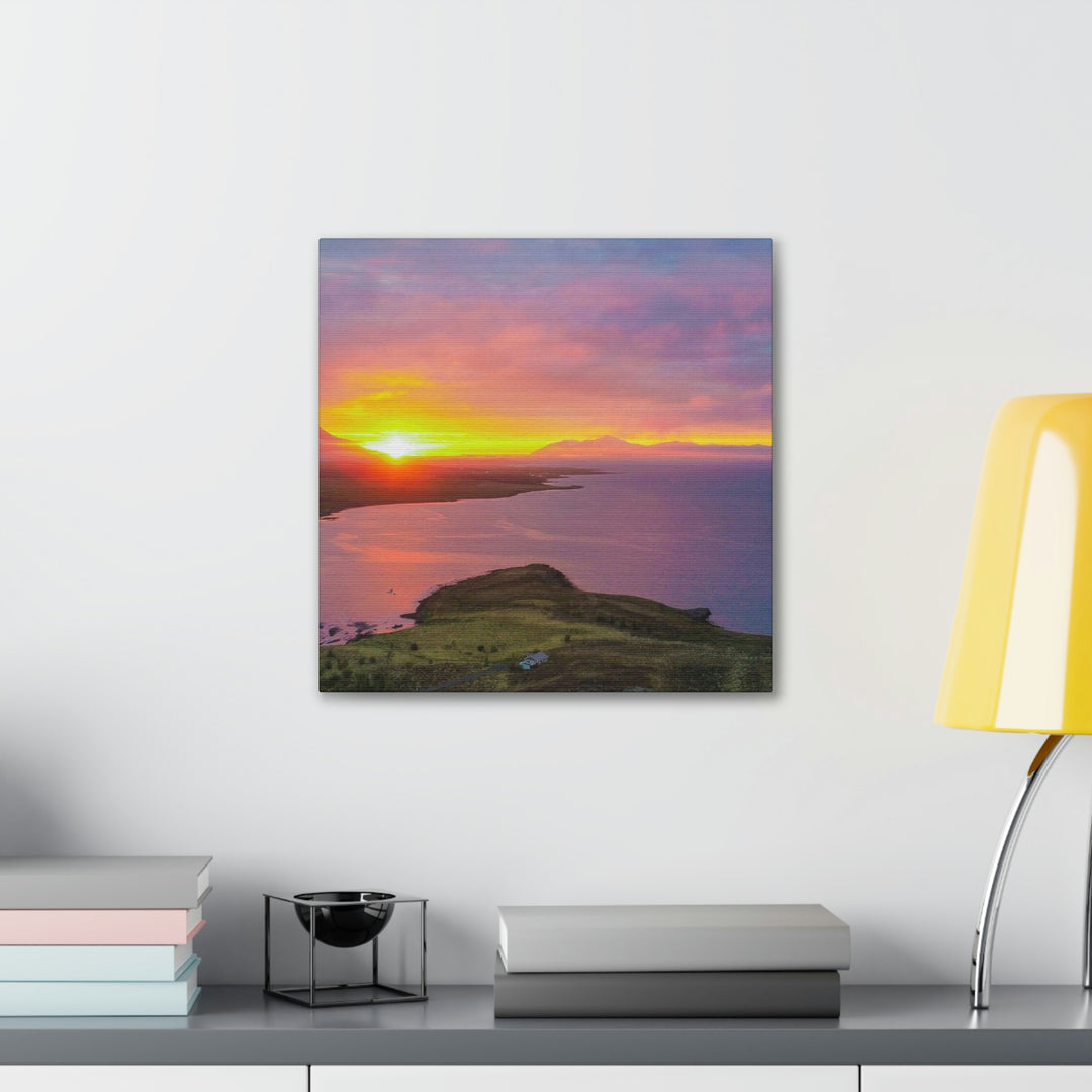 Sunset Over the Fjord Part 1 - Canvas