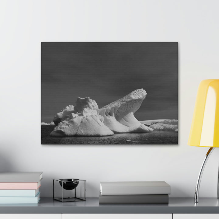 The Angles of an Iceberg in Black and White - Canvas