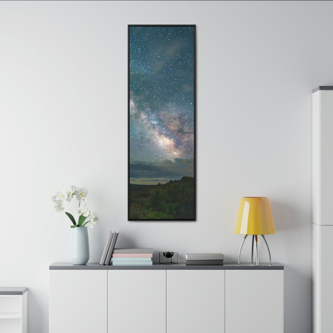 Milky Way Through the Clouds Part 1 - Canvas with Frame