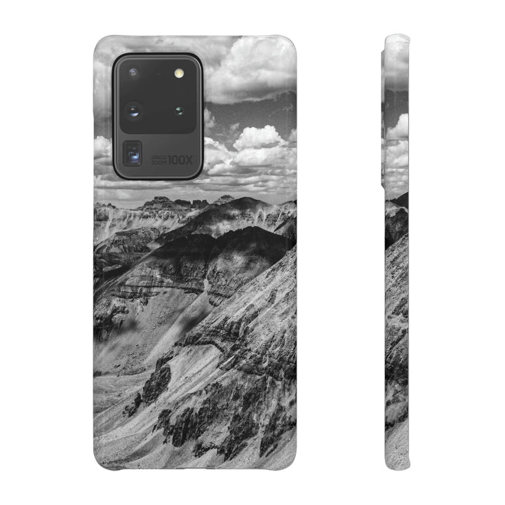 Imogene Pass From the Air in Black and White - Phone Case