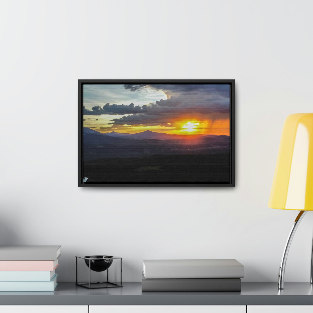 Rainy Sunset - Canvas with Frame