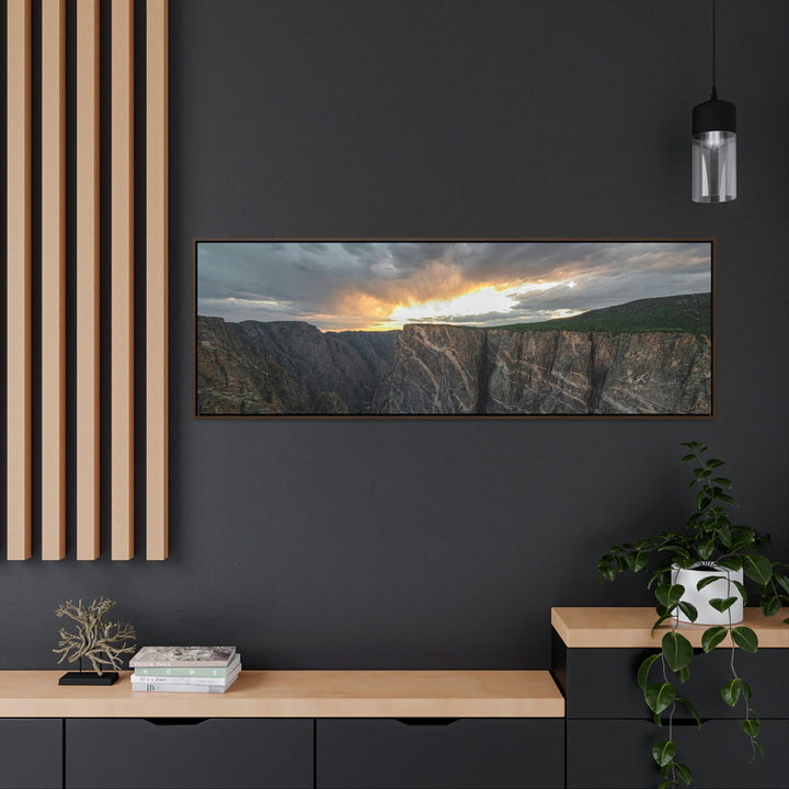 Painted Wall at Sunset Part 1 - Canvas with Frame