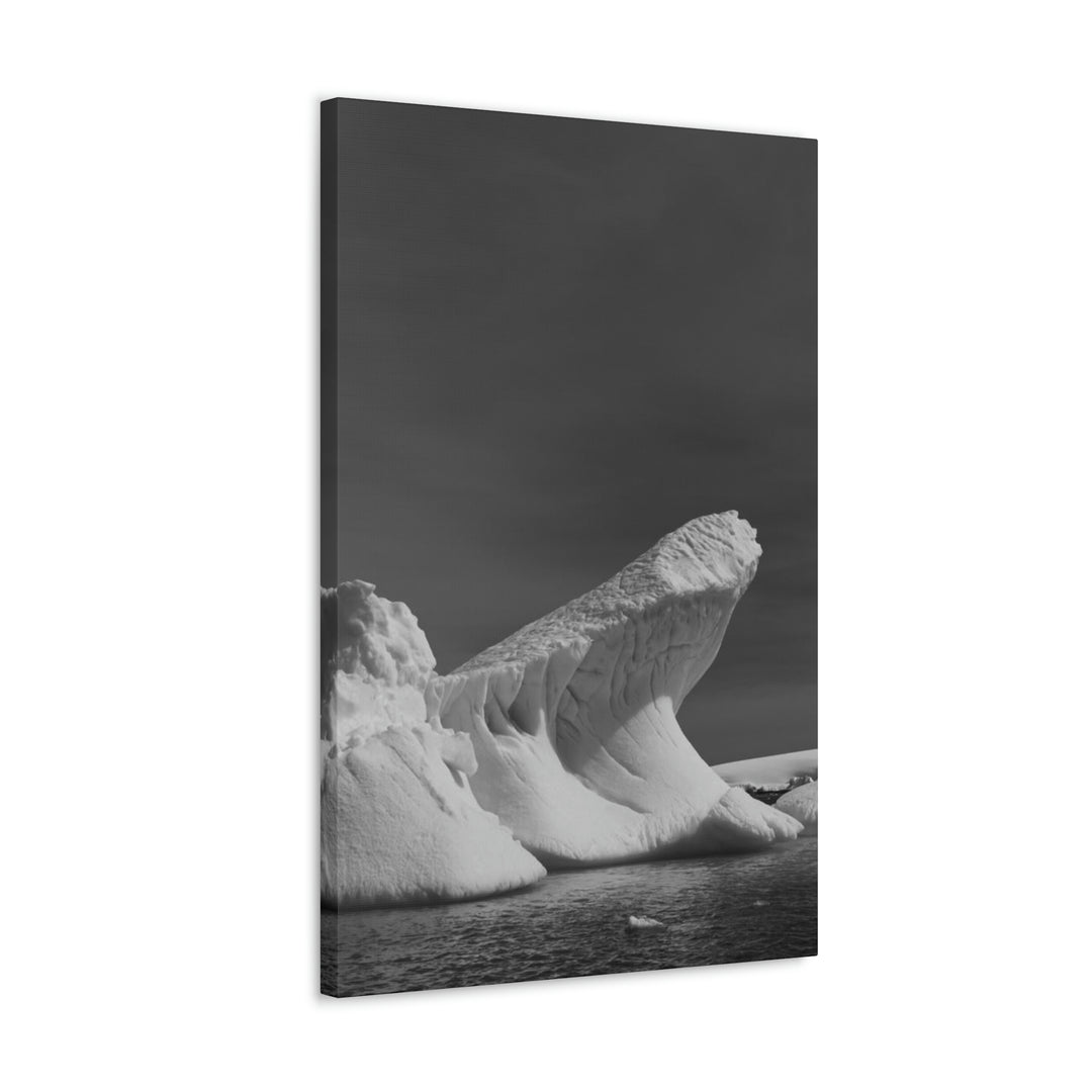 The Angles of an Iceberg in Black and White - Canvas