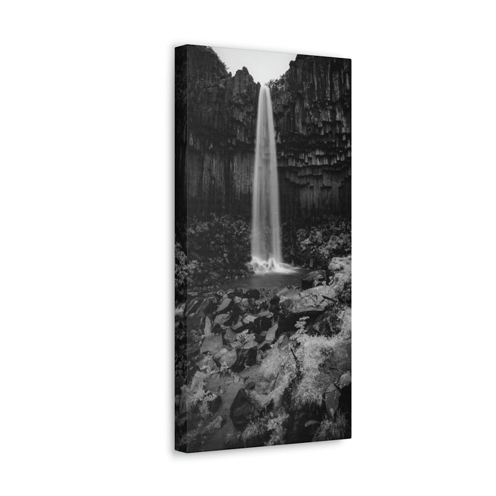 Svartifoss in Black and White - Canvas