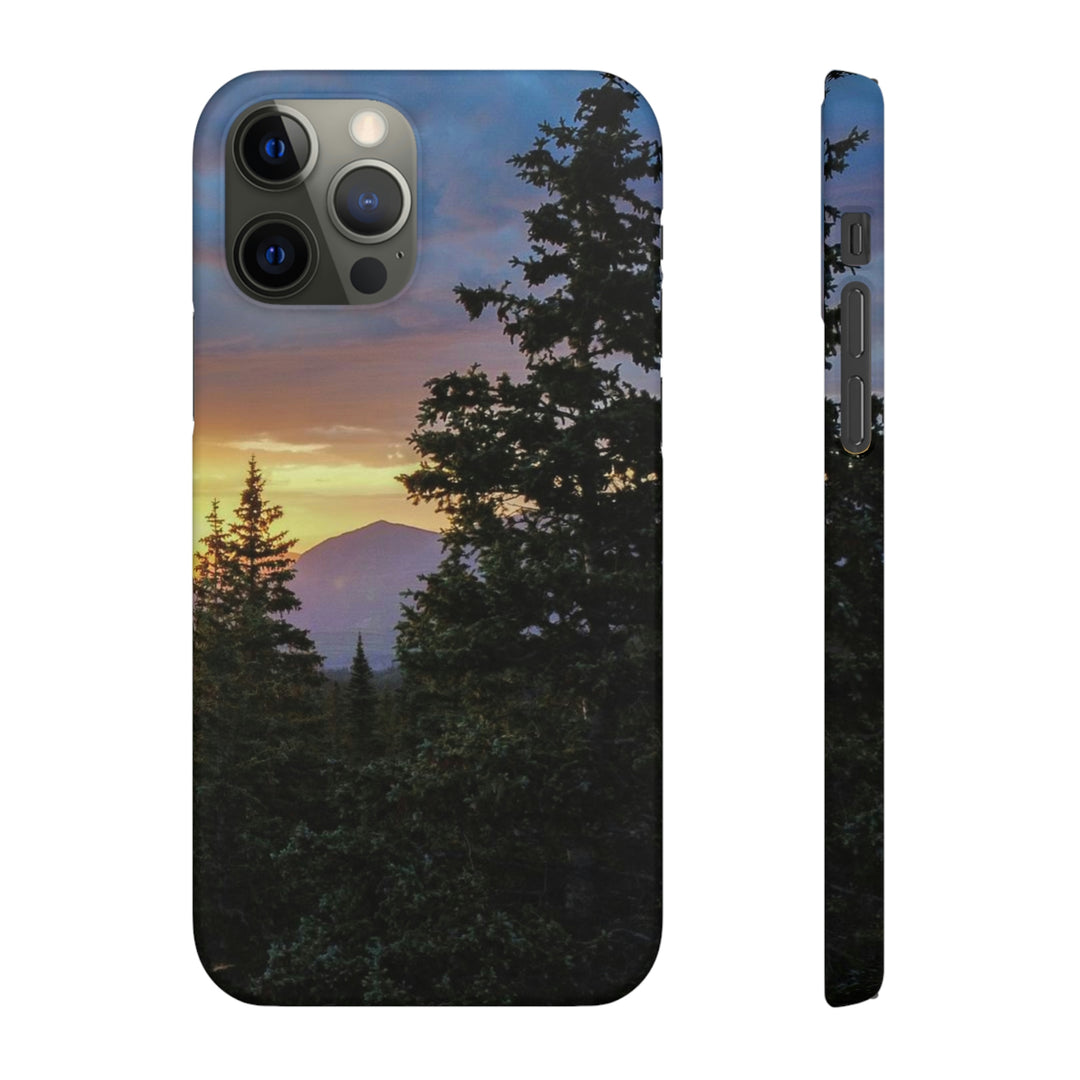 Rainy Sunset Through the Trees - Phone Case