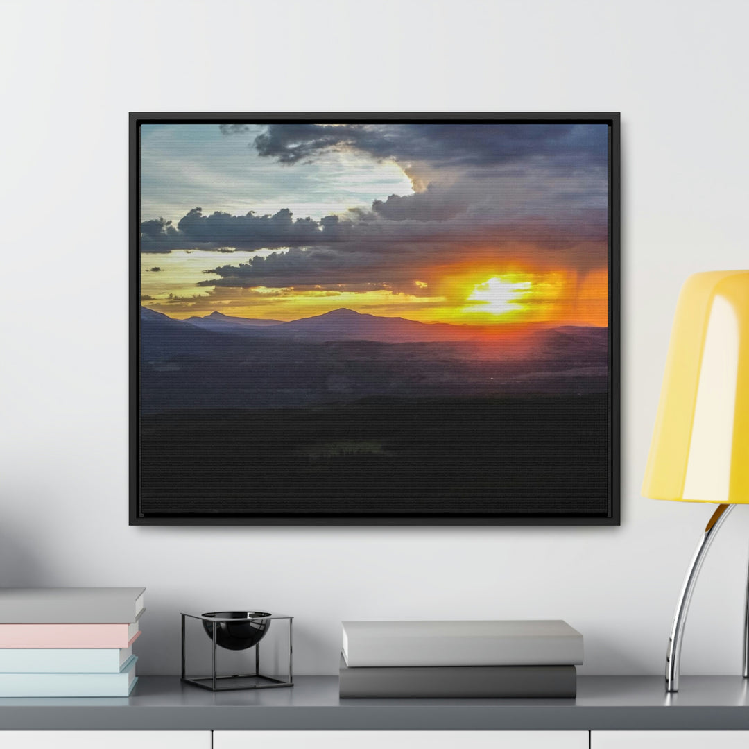 Rainy Sunset - Canvas with Frame