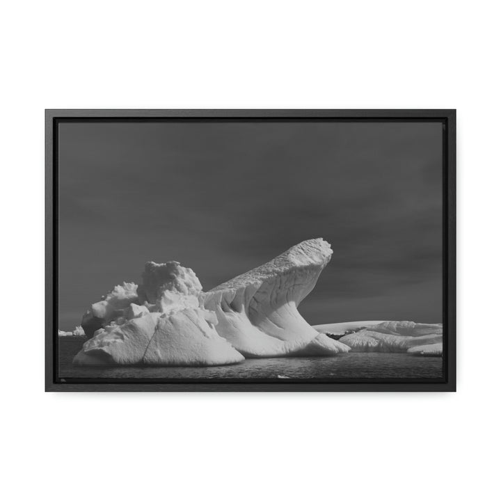 The Angles of an Iceberg in Black and White - Canvas with Frame