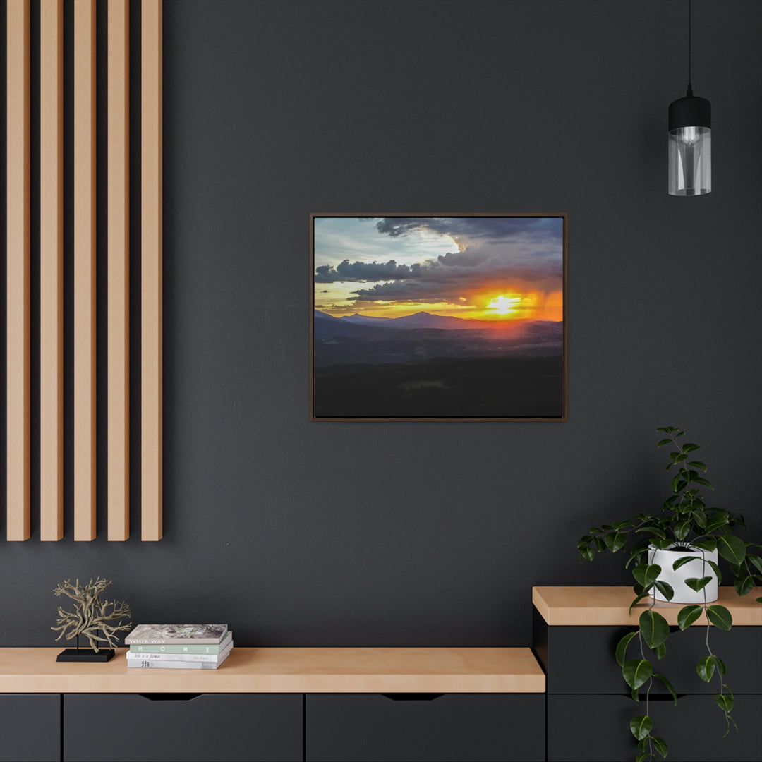 Rainy Sunset - Canvas with Frame