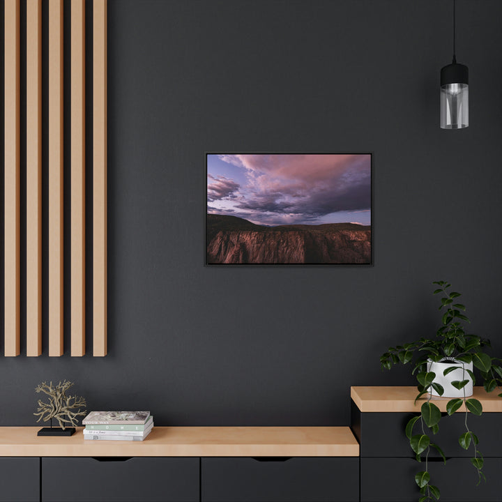 Painted Wall at Sunset Part 3 - Canvas with Frame