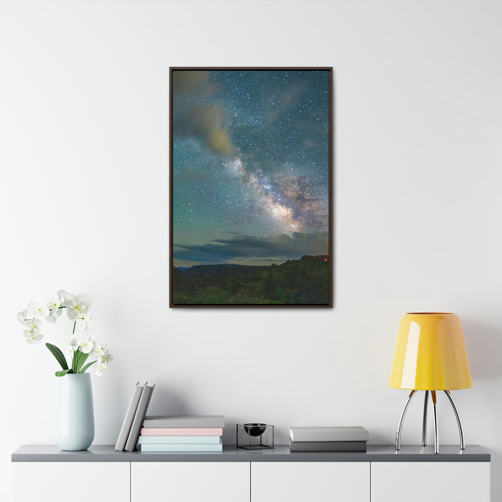 Milky Way Through the Clouds Part 1 - Canvas with Frame