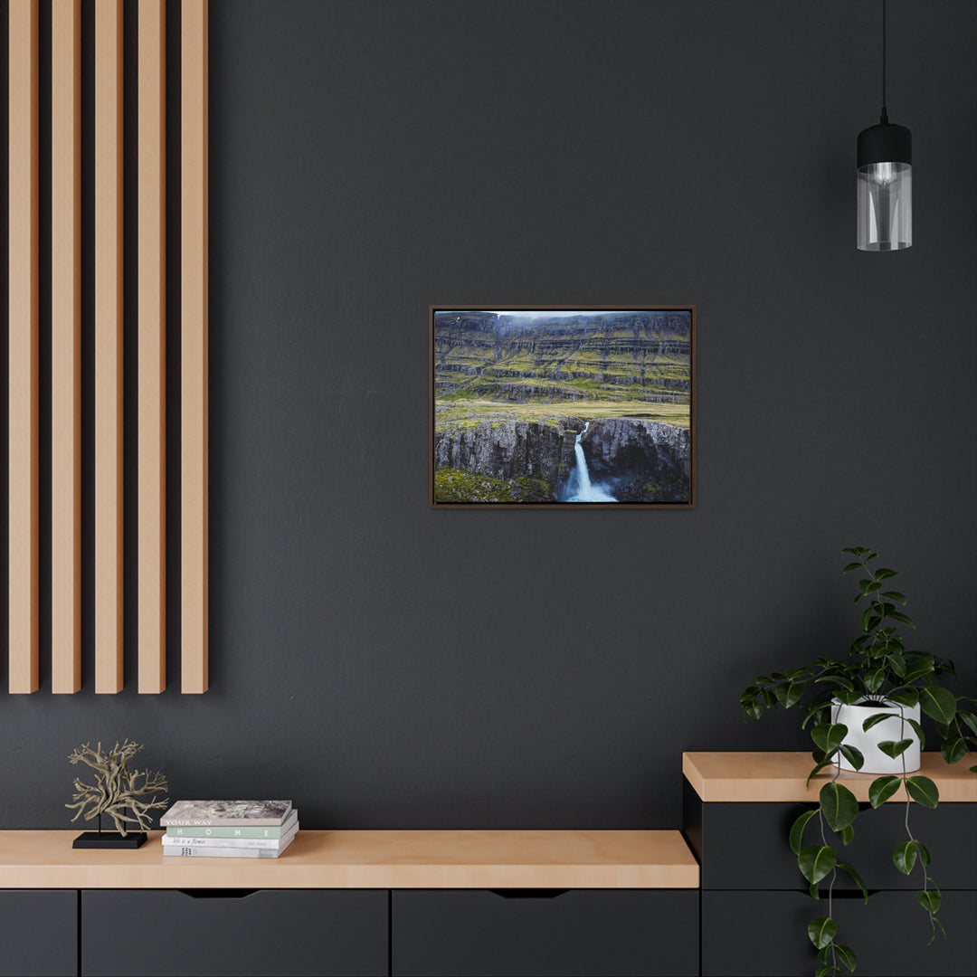 A Remote Waterfall - Canvas with Frame