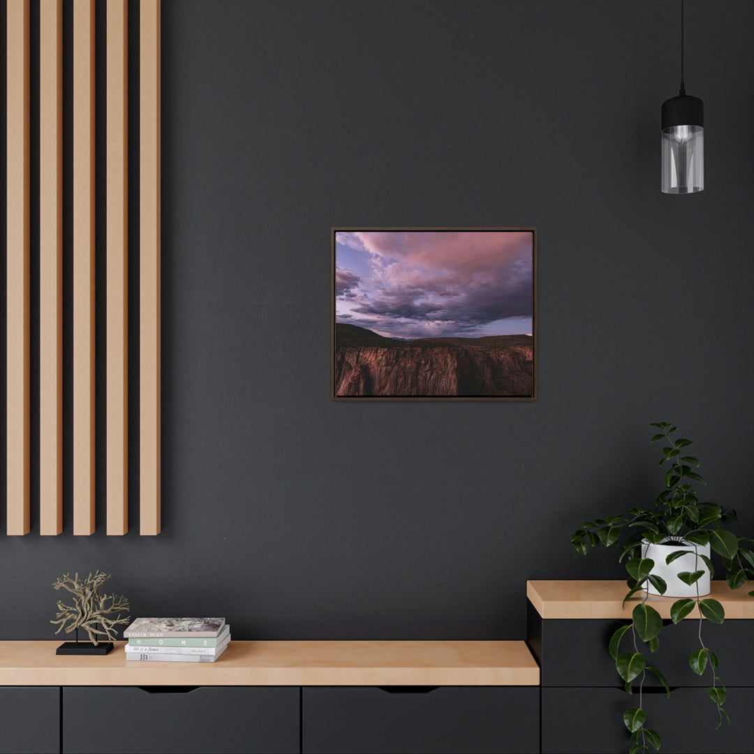 Painted Wall at Sunset Part 3 - Canvas with Frame