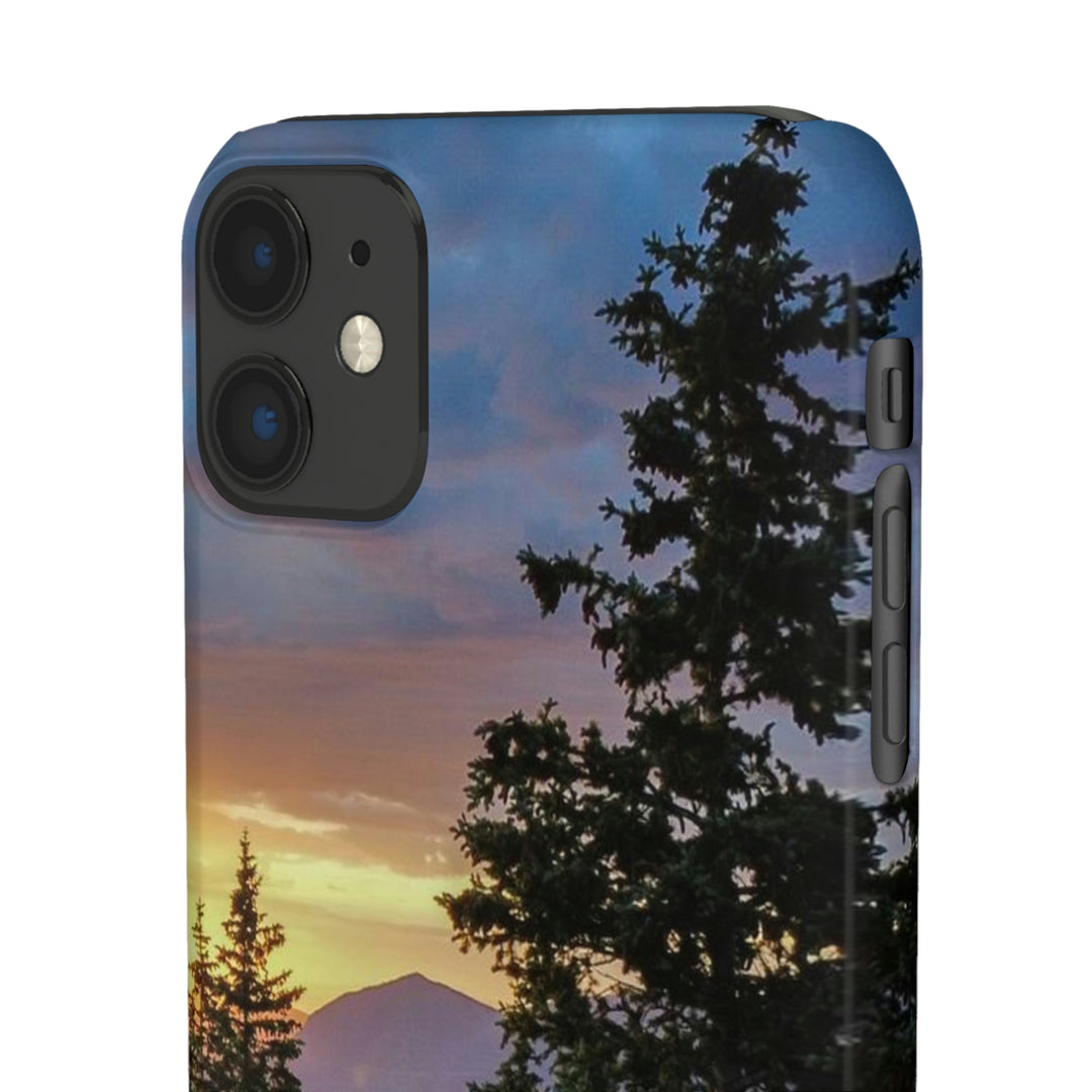 Rainy Sunset Through the Trees - Phone Case