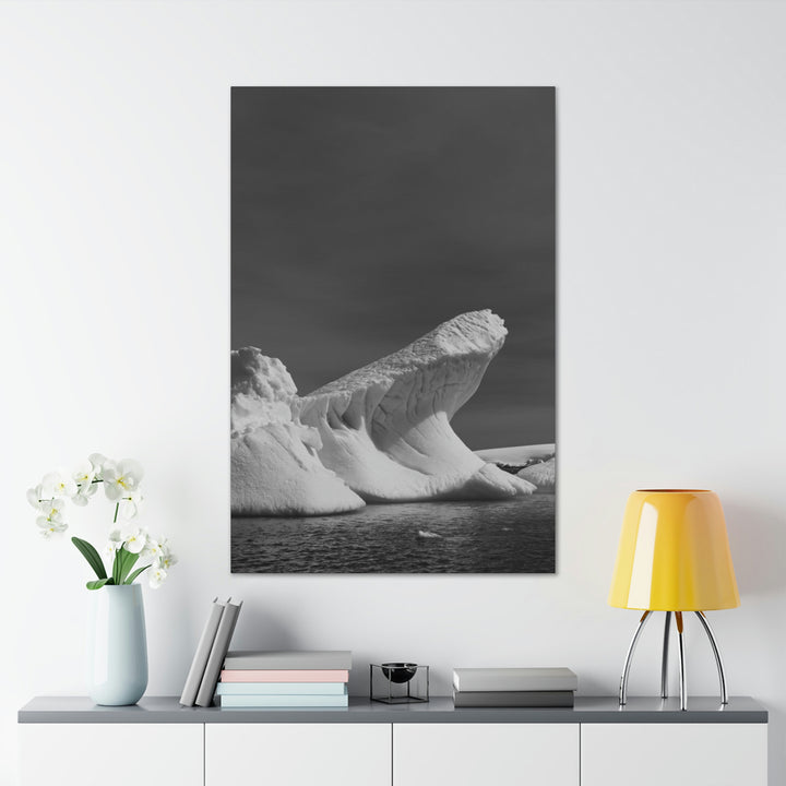 The Angles of an Iceberg in Black and White - Canvas