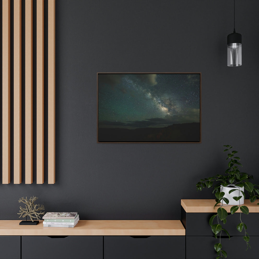 Milky Way Through the Clouds Part 2 - Canvas with Frame