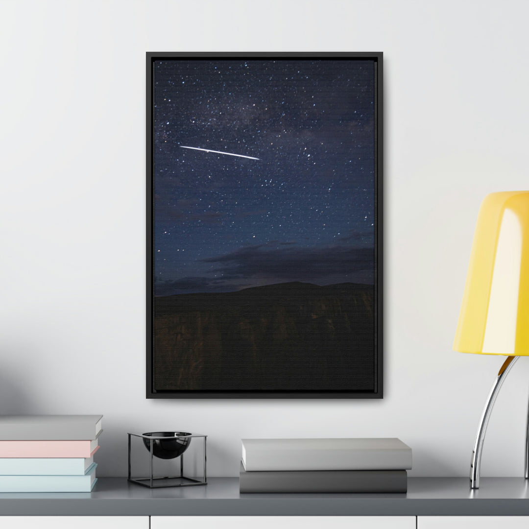 Starlink Above the Canyon - Canvas with Frame