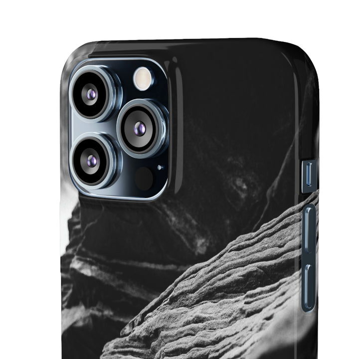 Layers of Rock in Black and White - Phone Case