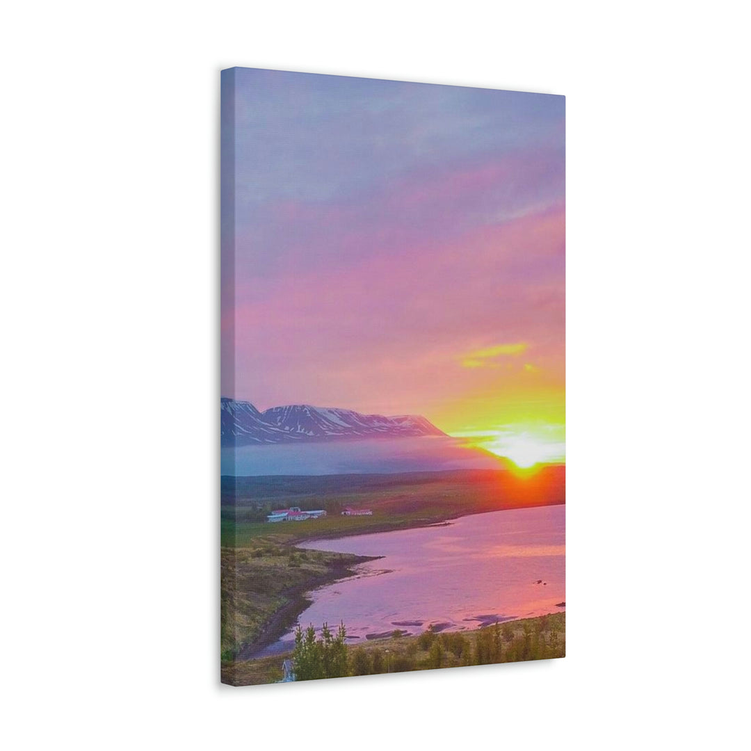 Sunset Over the Fjord Part 2 - Canvas