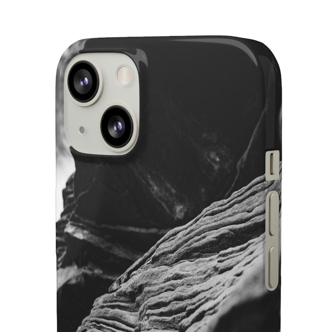 Layers of Rock in Black and White - Phone Case