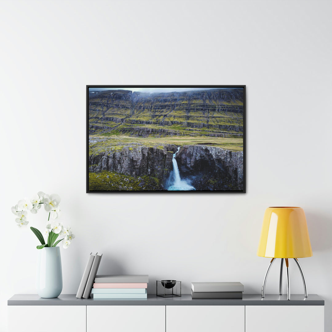 A Remote Waterfall - Canvas with Frame