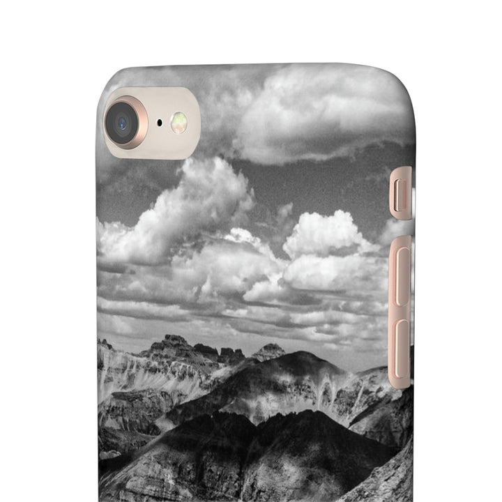 Imogene Pass From the Air in Black and White - Phone Case