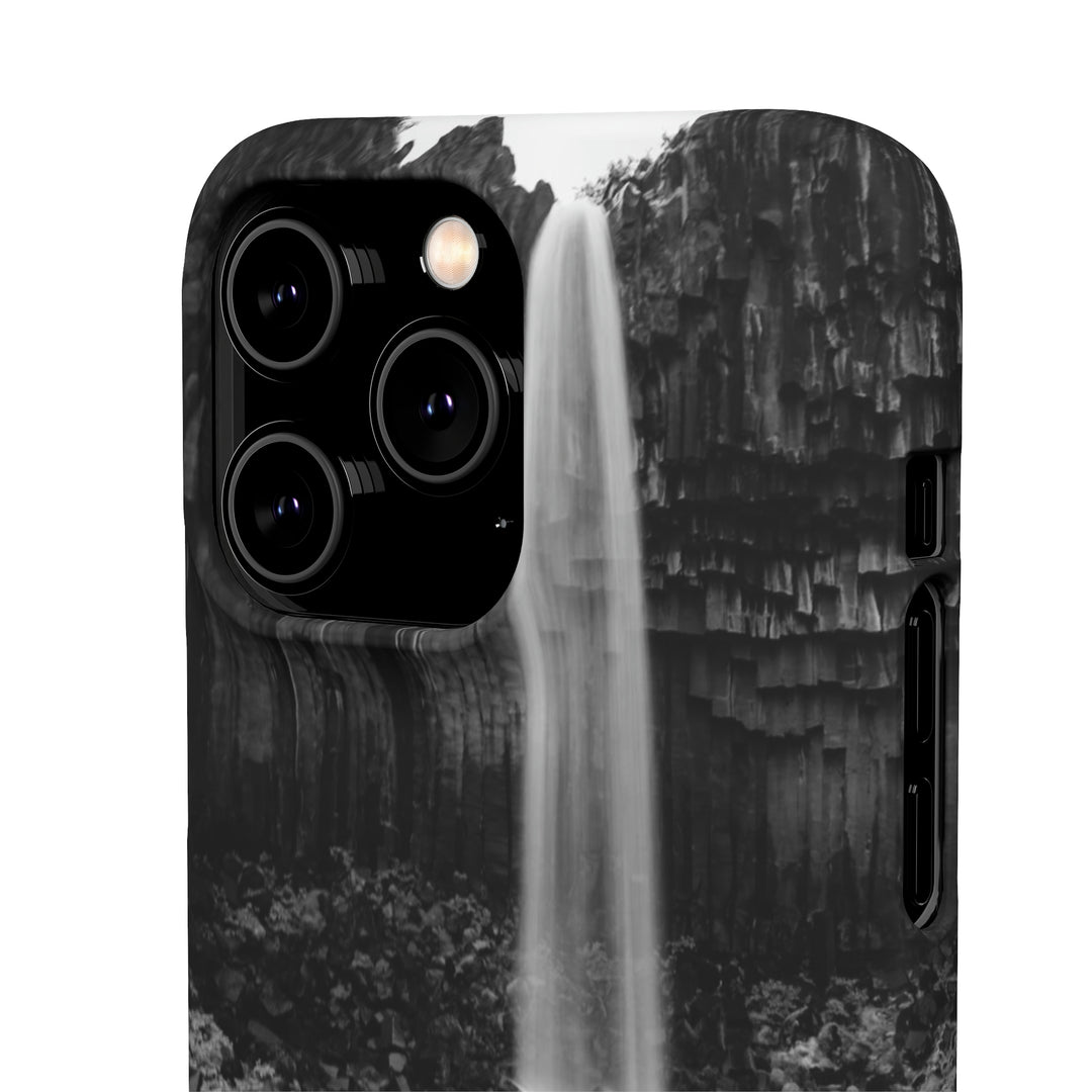 Svartifoss in Black and White - Phone Case