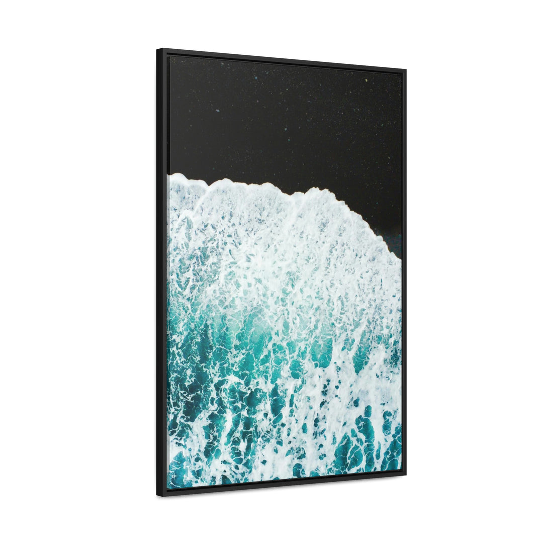 A Wave on Volcanic Sand - Canvas with Frame