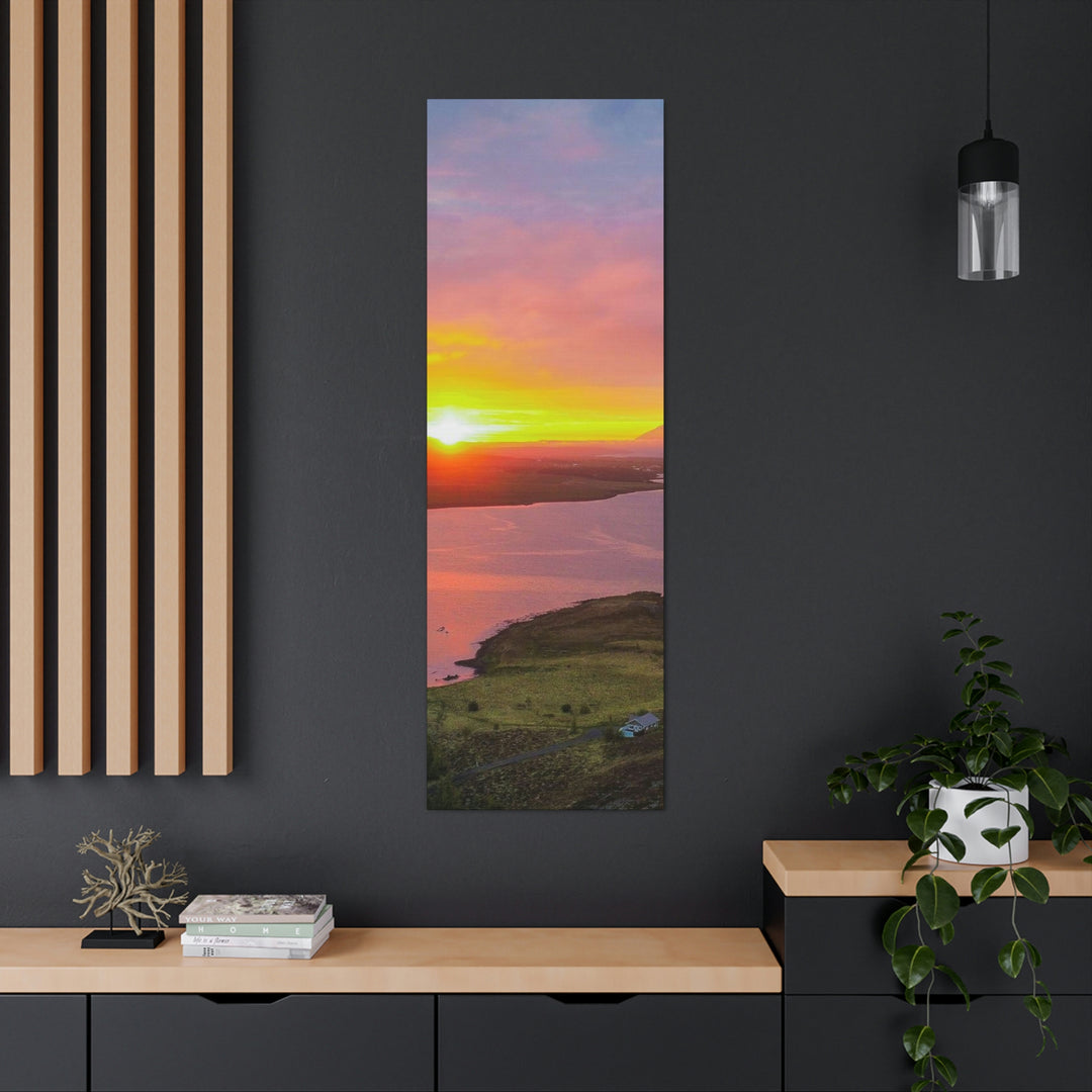 Sunset Over the Fjord Part 1 - Canvas