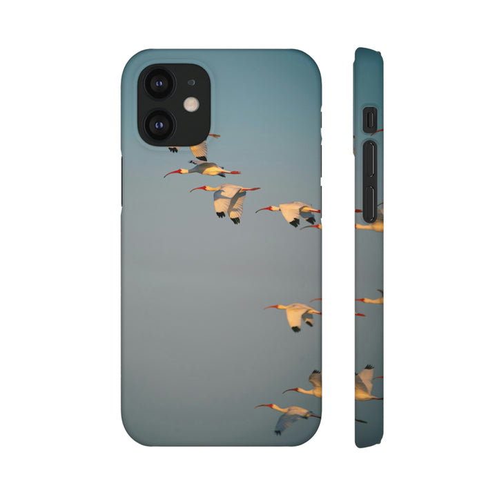 White Ibis in Flight - Phone Case