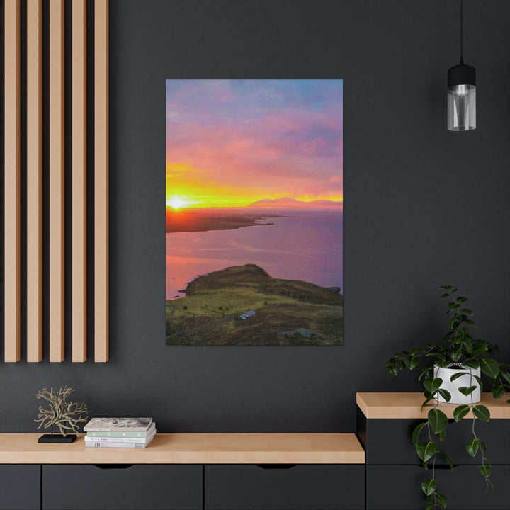 Sunset Over the Fjord Part 1 - Canvas