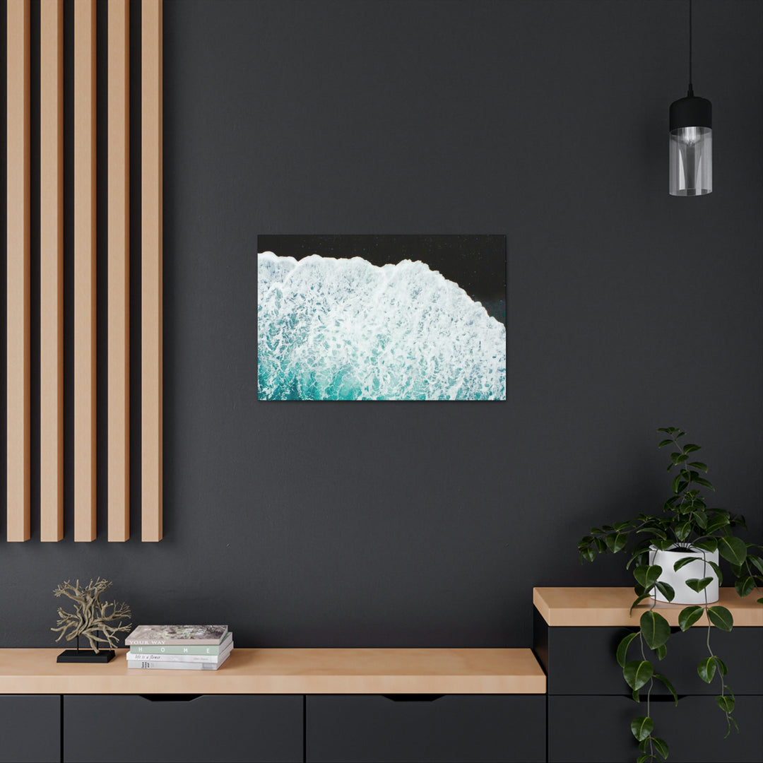 A Wave on Volcanic Sand - Canvas