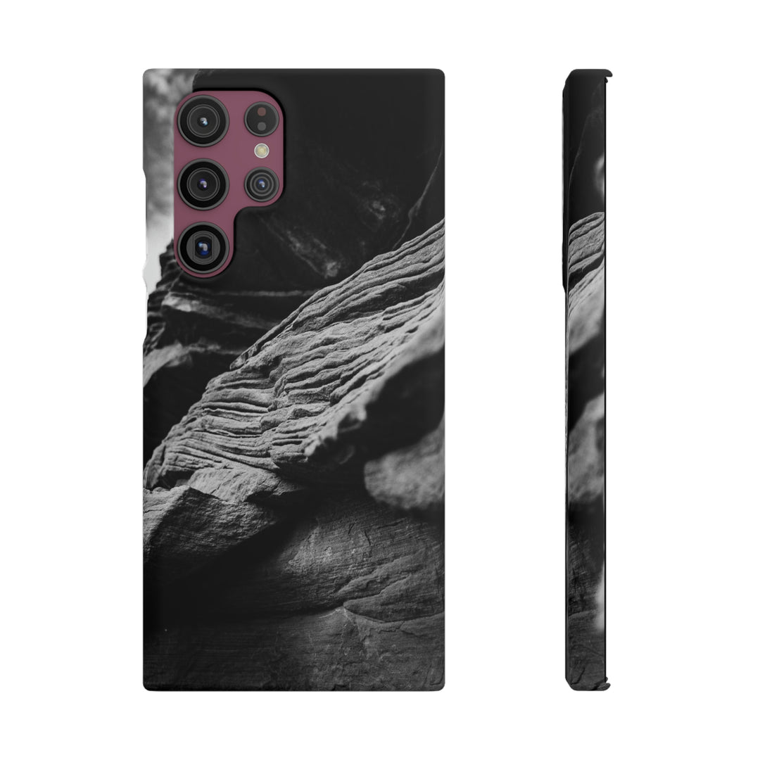 Layers of Rock in Black and White - Phone Case