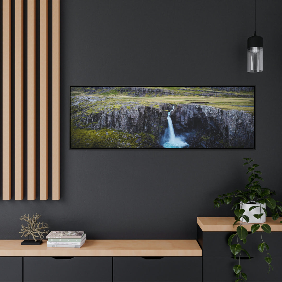 A Remote Waterfall - Canvas with Frame