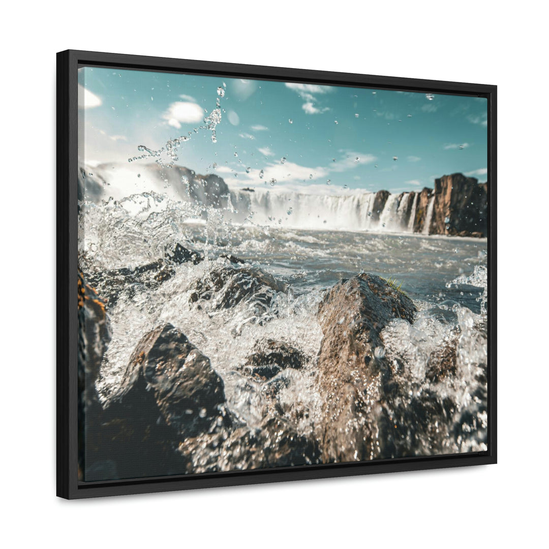 Goðafoss Splash - Canvas with Frame