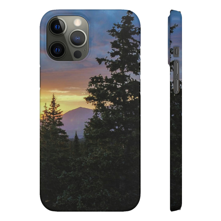 Rainy Sunset Through the Trees - Phone Case