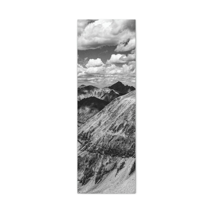 Imogene Pass From the Air in Black and White - Canvas