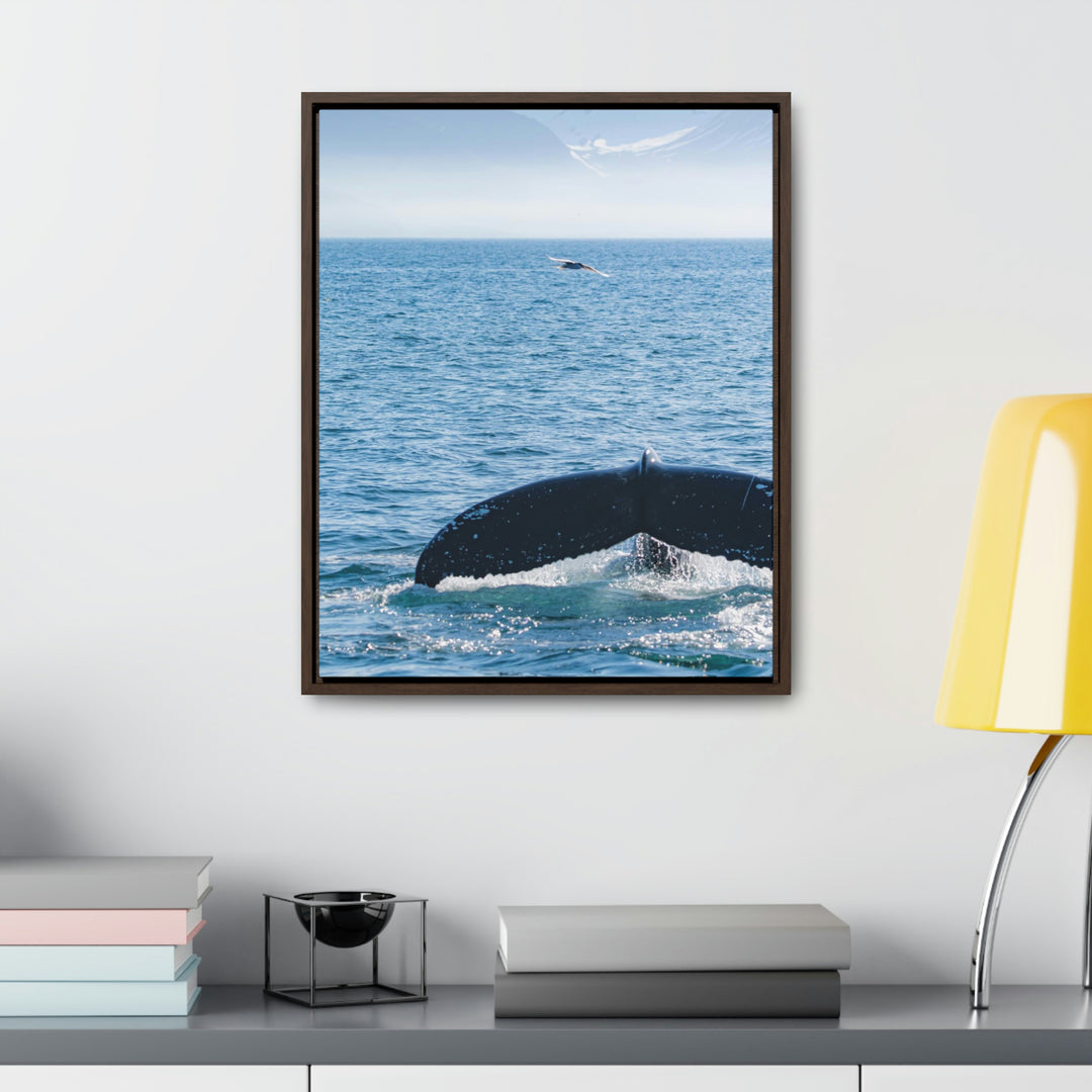 A Whale and A Mountain - Canvas with Frame