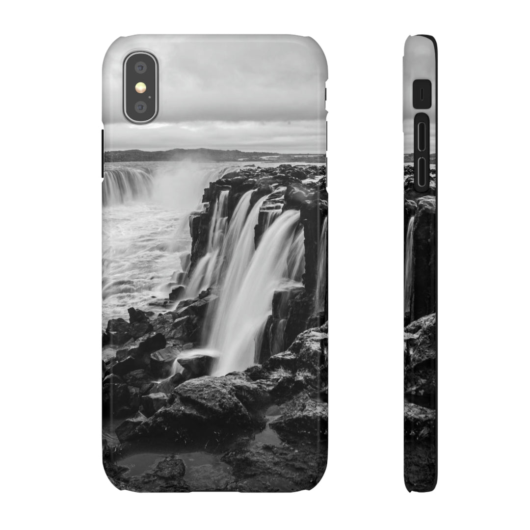 Selfoss in Black and White - Phone Case