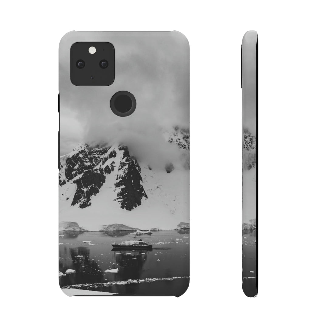 Peaceful Anchoring in Black and White - Phone Case