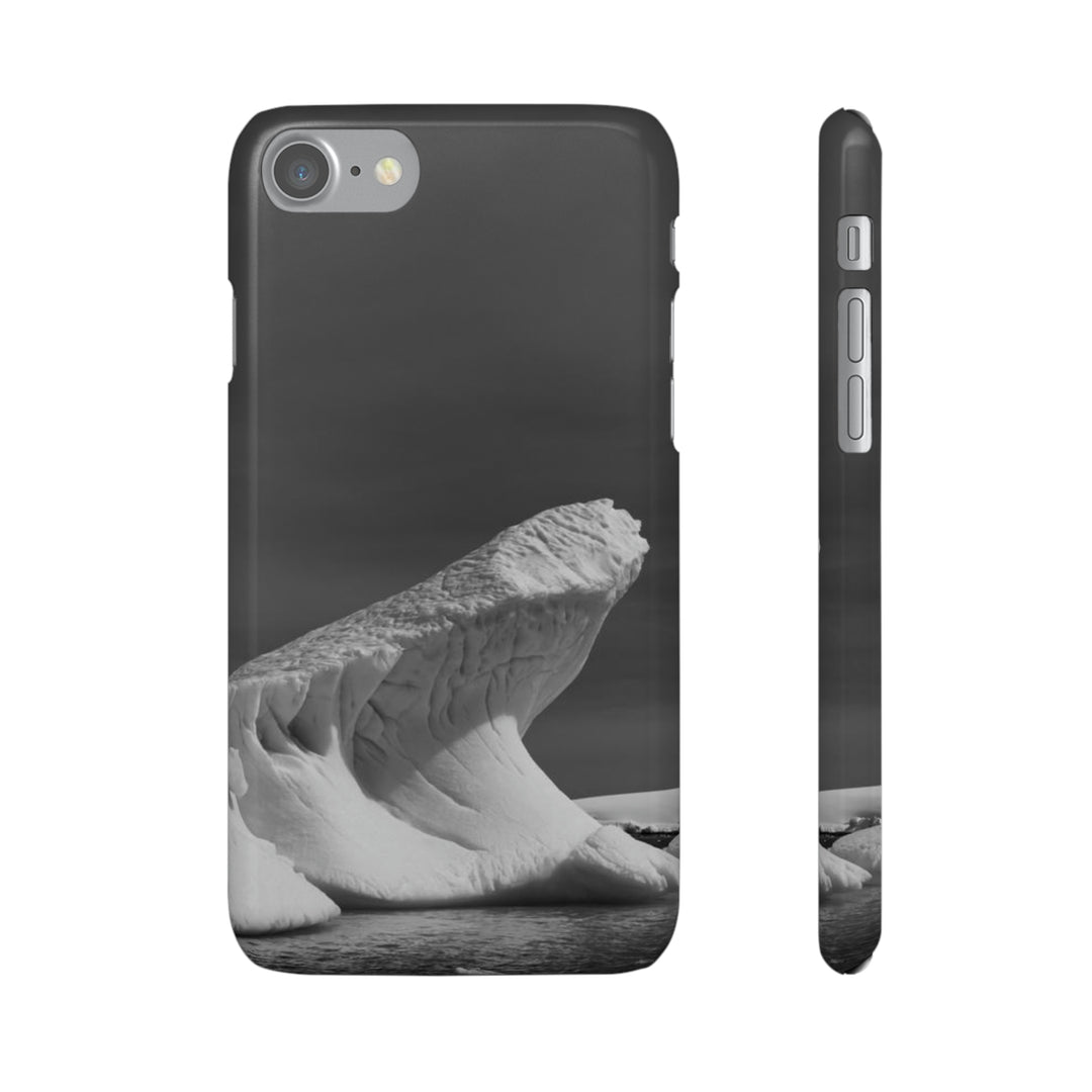 The Angles of an Iceberg in Black and White - Phone Case